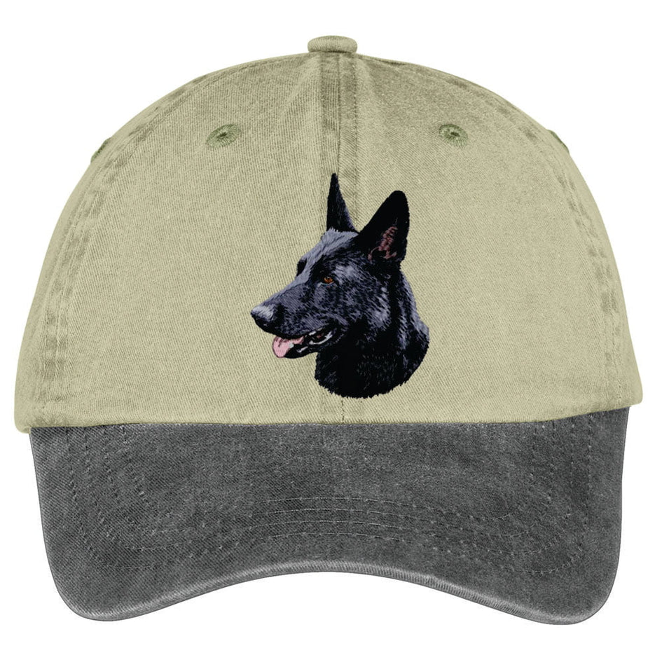 German Shepherd Dog  Embroidered Two Tone Baseball Cap