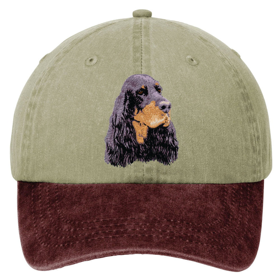 Gordon Setter  Embroidered Two Tone Baseball Cap