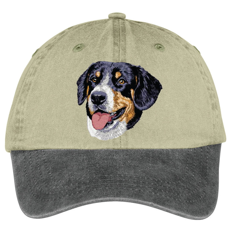 Greater Swiss Mountain Dog  Embroidered Two Tone Baseball Cap