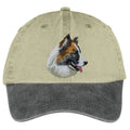 Icelandic Sheepdog  Embroidered Two Tone Baseball Cap