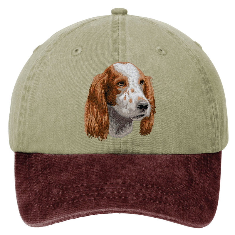 Irish Red and White Setter  Embroidered Two Tone Baseball Cap