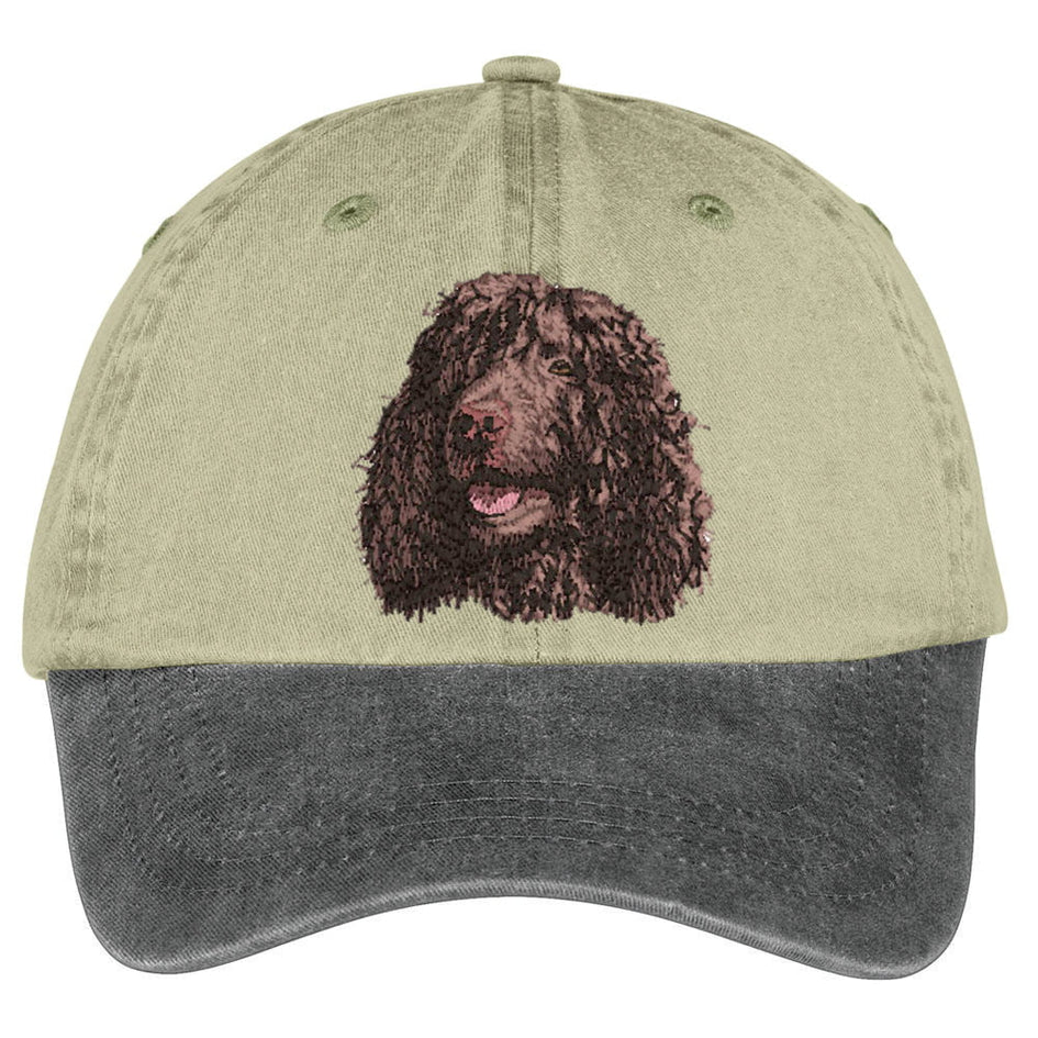 Irish Water Spaniel  Embroidered Two Tone Baseball Cap