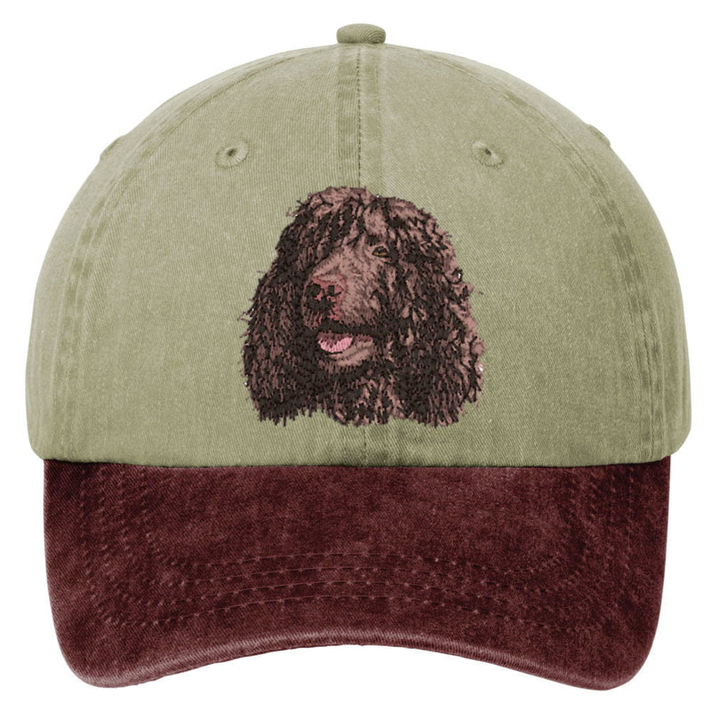 Irish Water Spaniel  Embroidered Two Tone Baseball Cap