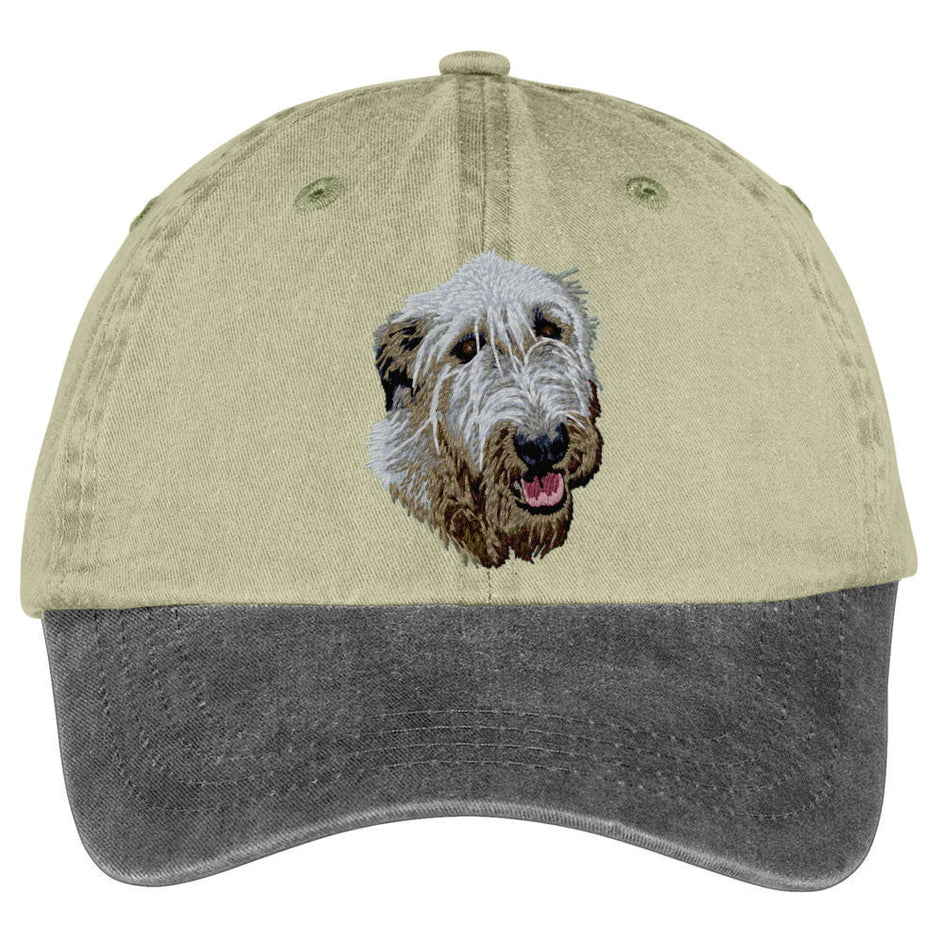 Irish Wolfhound  Embroidered Two Tone Baseball Cap