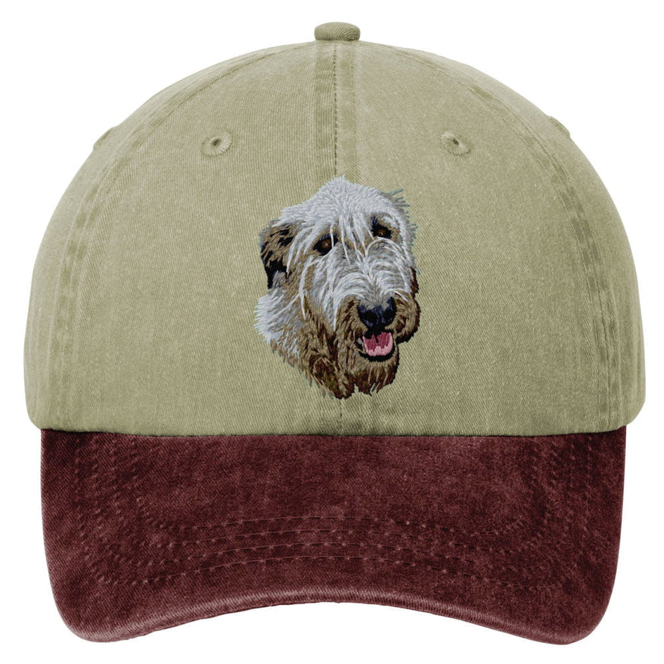 Irish Wolfhound  Embroidered Two Tone Baseball Cap