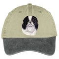 Japanese Chin  Embroidered Two Tone Baseball Cap