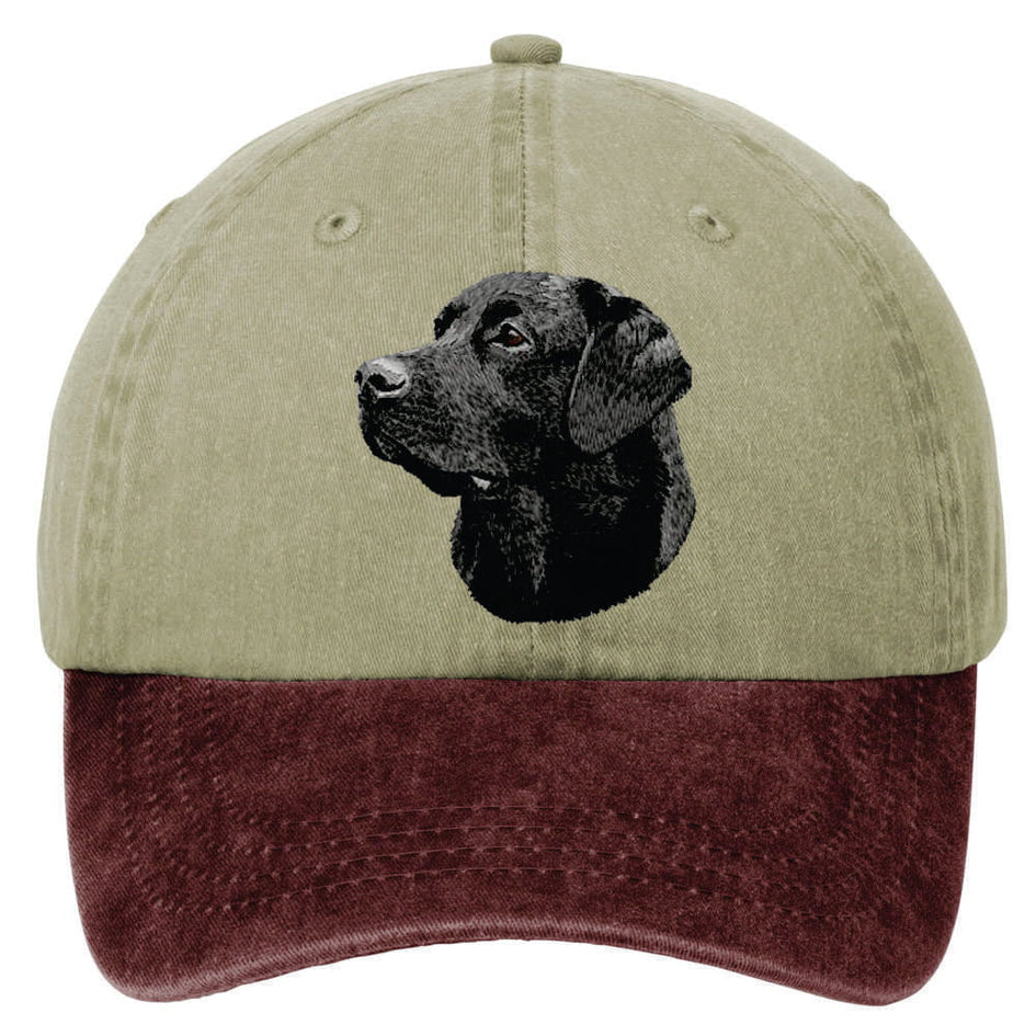 Labrador Retriever  Embroidered Two Tone Baseball Cap