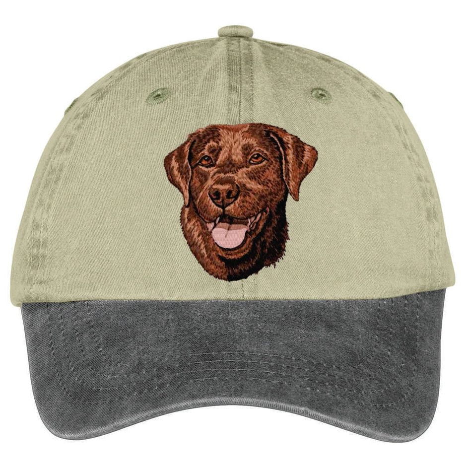 Labrador Retriever  Embroidered Two Tone Baseball Cap