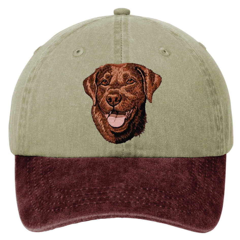 Labrador Retriever  Embroidered Two Tone Baseball Cap