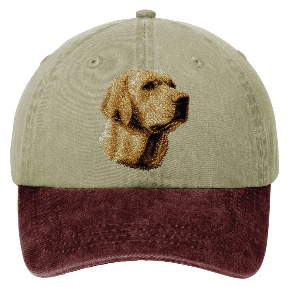 Labrador Retriever  Embroidered Two Tone Baseball Cap