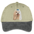 Maltese  Embroidered Two Tone Baseball Cap