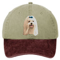 Maltese  Embroidered Two Tone Baseball Cap