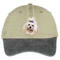 Maltese  Embroidered Two Tone Baseball Cap
