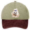 Maltese  Embroidered Two Tone Baseball Cap