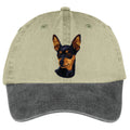 Miniature Pinscher  Embroidered Two Tone Baseball Cap