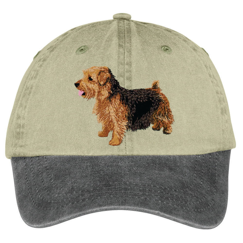 Norfolk Terrier  Embroidered Two Tone Baseball Cap