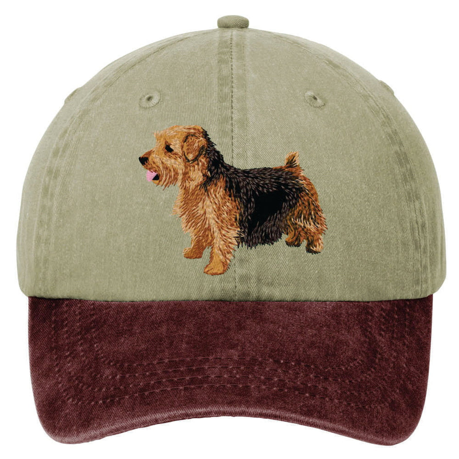 Norfolk Terrier  Embroidered Two Tone Baseball Cap