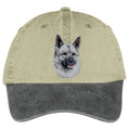 Norwegian Elkhound  Embroidered Two Tone Baseball Cap