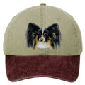 Papillon  Embroidered Two Tone Baseball Cap
