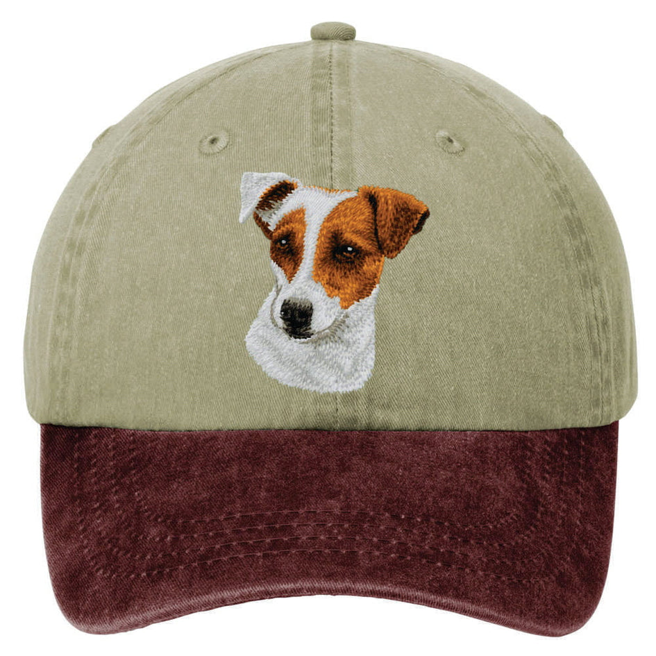 Parson Russell Terrier  Embroidered Two Tone Baseball Cap