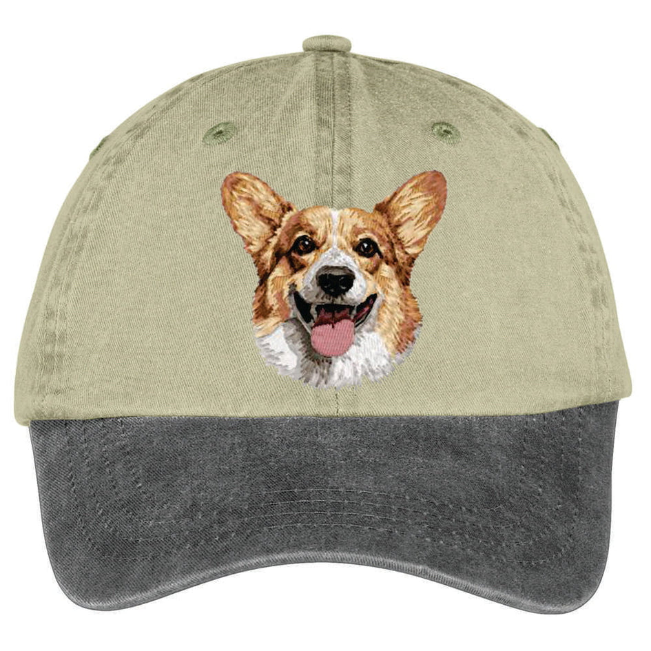 Pembroke Welsh Corgi  Embroidered Two Tone Baseball Cap