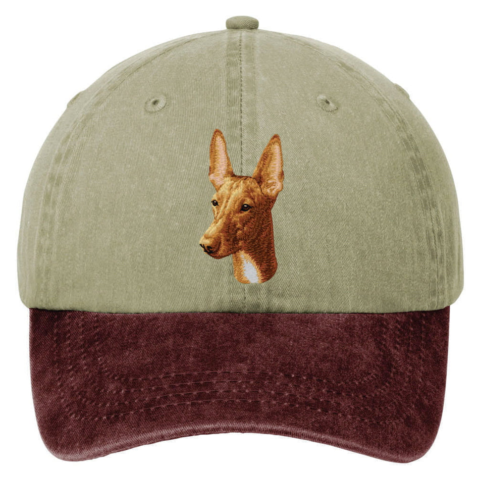 Pharaoh Hound  Embroidered Two Tone Baseball Cap