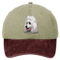Poodle  Embroidered Two Tone Baseball Cap