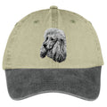 Poodle  Embroidered Two Tone Baseball Cap