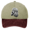 Poodle  Embroidered Two Tone Baseball Cap