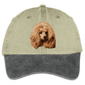 Poodle  Embroidered Two Tone Baseball Cap