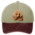 Poodle  Embroidered Two Tone Baseball Cap