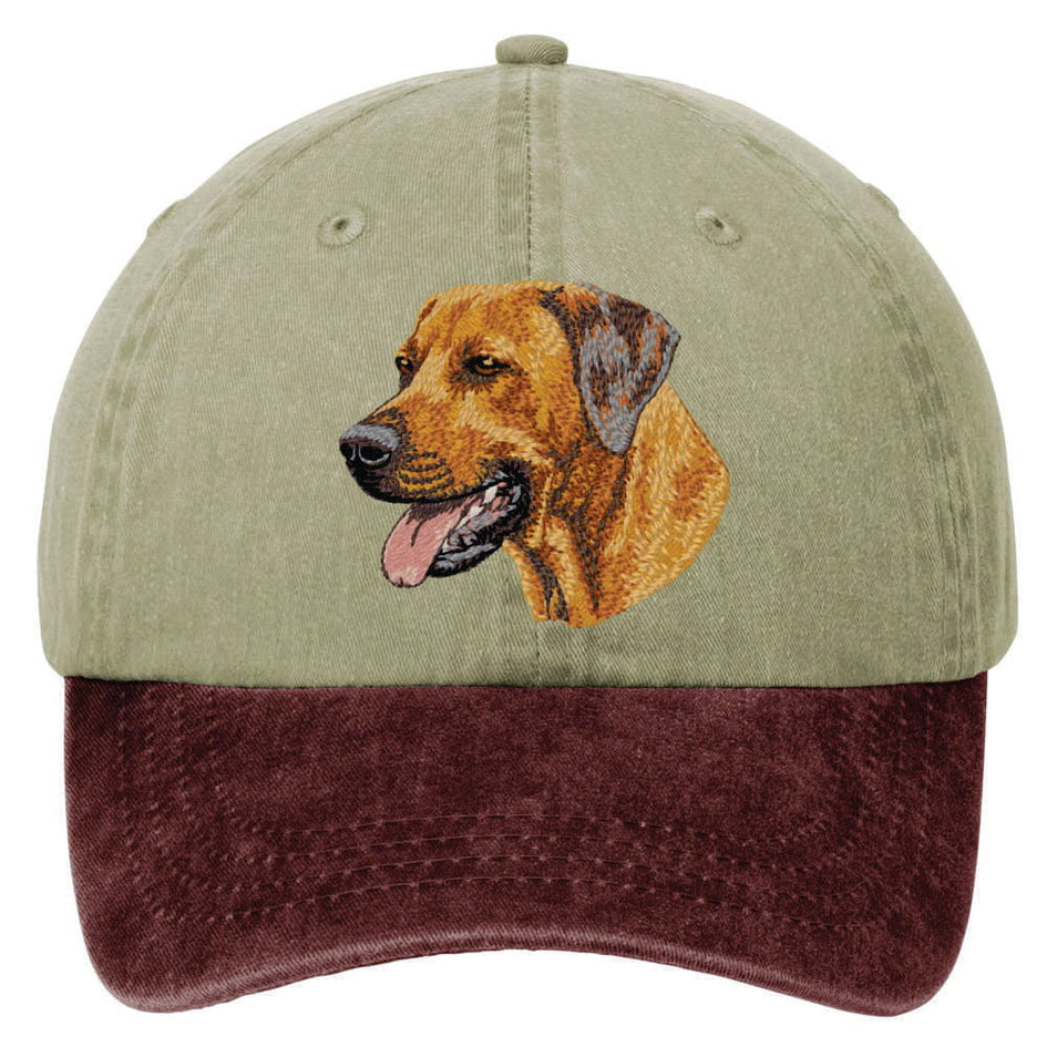 Rhodesian Ridgeback  Embroidered Two Tone Baseball Cap