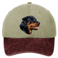 Rottweiler  Embroidered Two Tone Baseball Cap