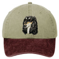 Saluki  Embroidered Two Tone Baseball Cap