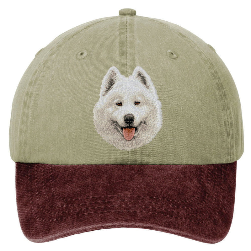 Samoyed  Embroidered Two Tone Baseball Cap