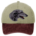 Scottish Deerhound  Embroidered Two Tone Baseball Cap