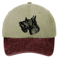 Scottish Terrier  Embroidered Two Tone Baseball Cap