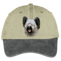 Skye Terrier  Embroidered Two Tone Baseball Cap
