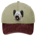 Skye Terrier  Embroidered Two Tone Baseball Cap