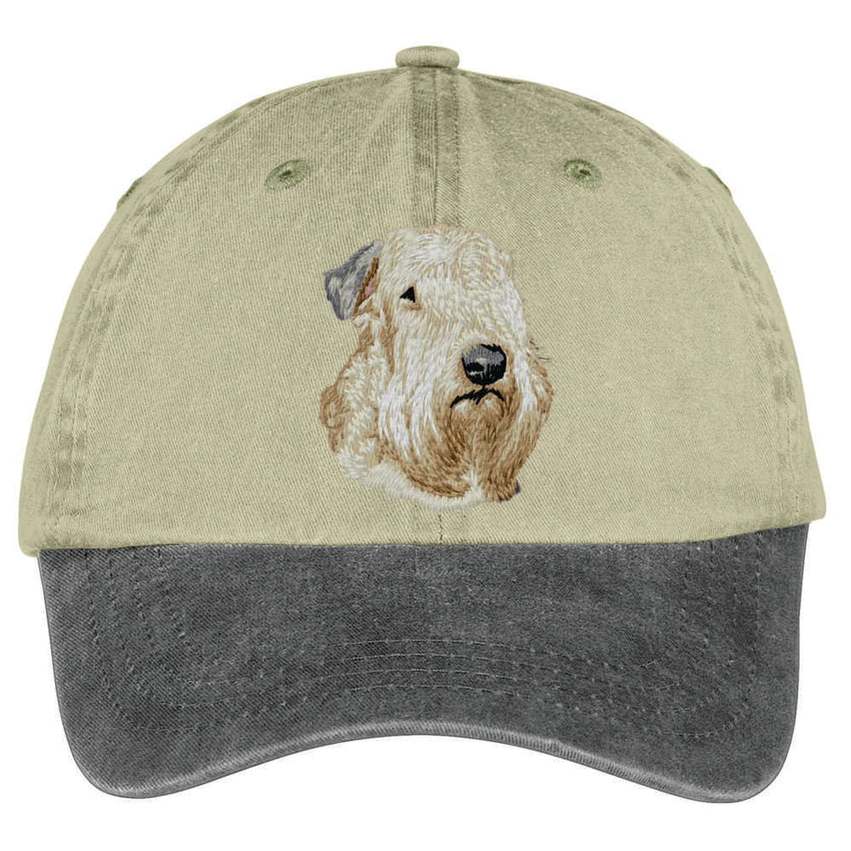 Soft Coated Wheaten Terrier  Embroidered Two Tone Baseball Cap