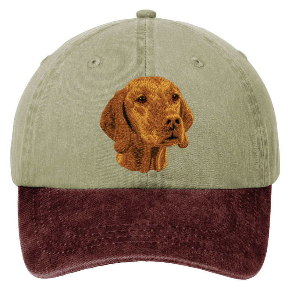 Vizsla  Embroidered Two Tone Baseball Cap