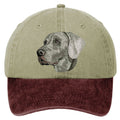 Weimaraner  Embroidered Two Tone Baseball Cap