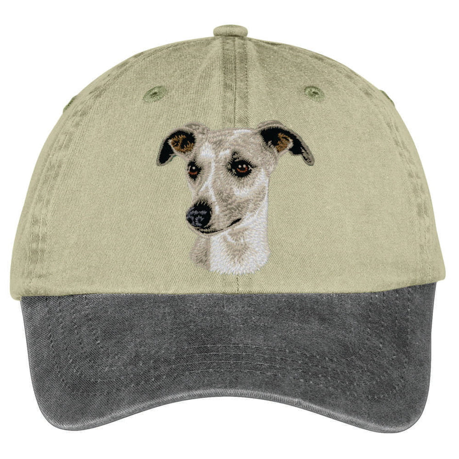 Whippet  Embroidered Two Tone Baseball Cap