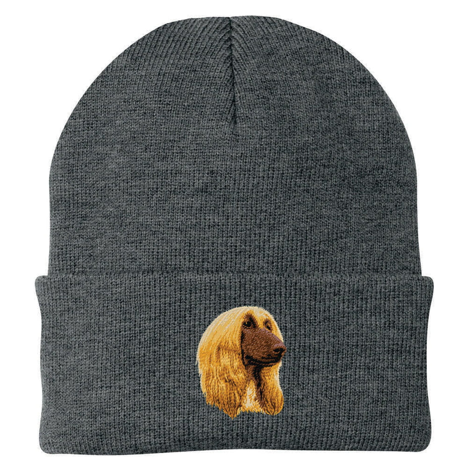 Afghan Hound Embroidered Beanie