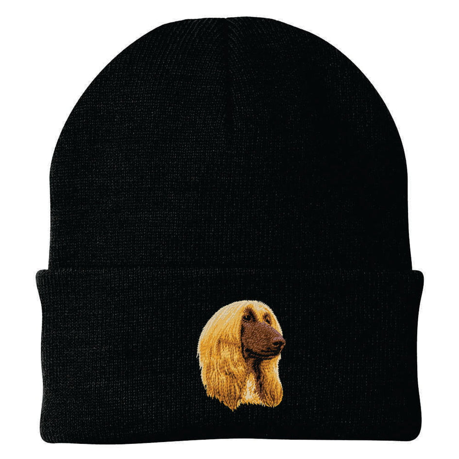 Afghan Hound Embroidered Beanie