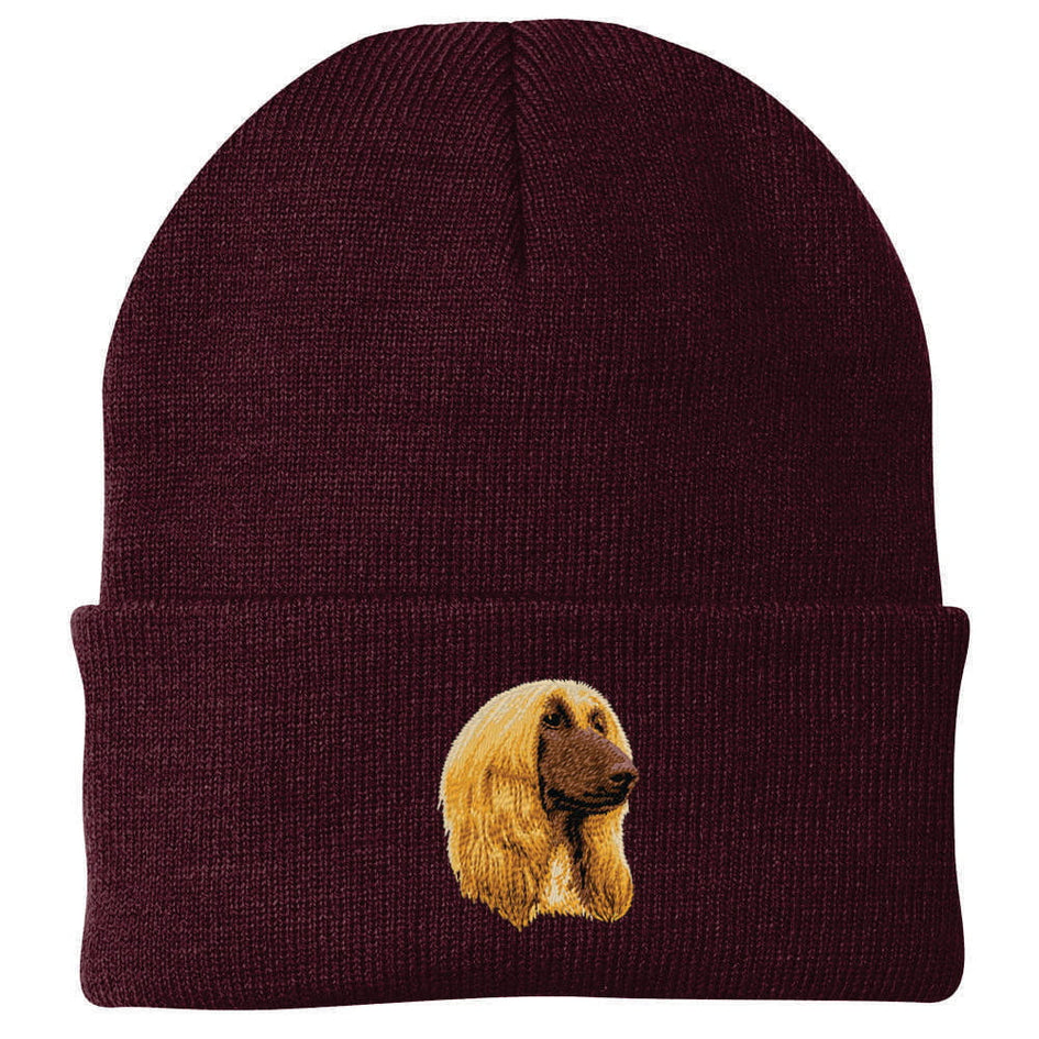 Afghan Hound Embroidered Beanie
