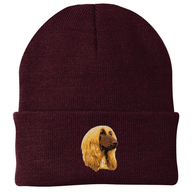 Afghan Hound Embroidered Beanie