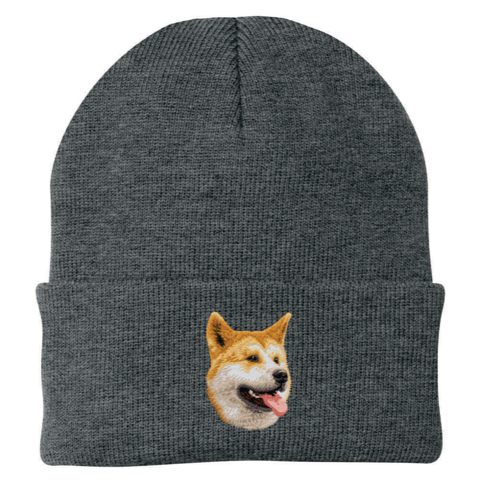 Akita Embroidered Beanie