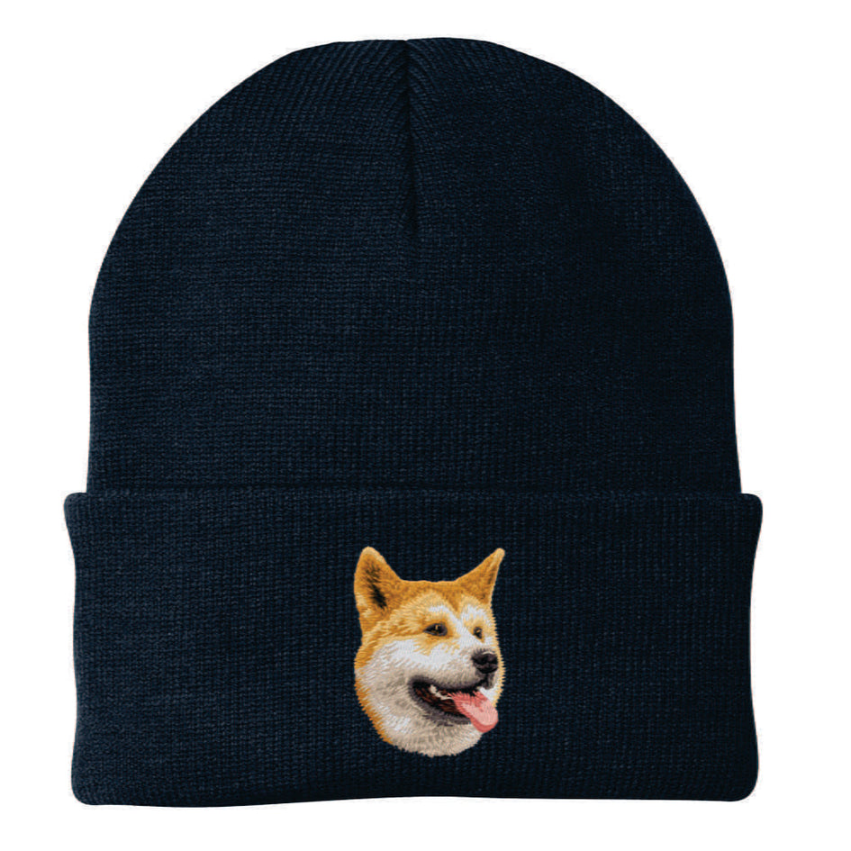 Akita Embroidered Beanie