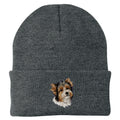 Biewer Terrier Embroidered Beanie